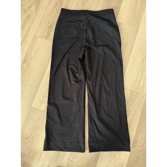 Halara High Waisted Pull On Retro Button Breathable Casual Pants Black L Petite - Picture 3 of 7